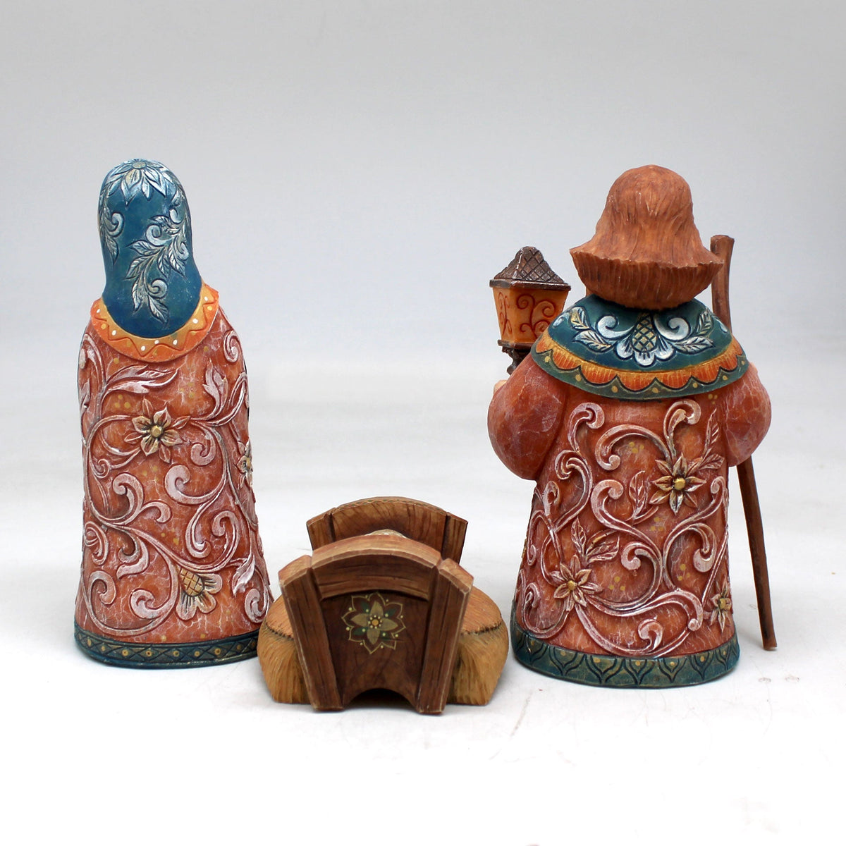 Holy Family Set of 3 Handcrafted Christmas Figurine - G. DeBrekht - Handpainted Nativity Holiday Decor - 53612-B3