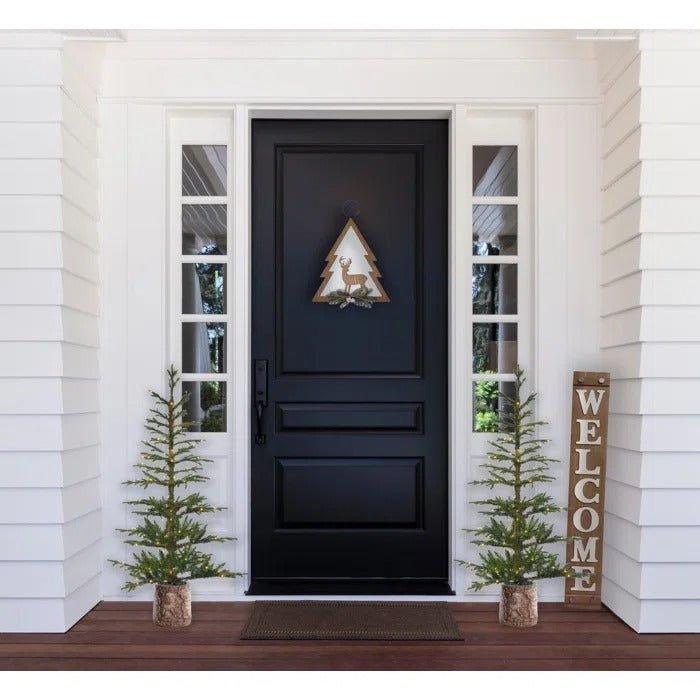 60" Lighted Artificial Fir Christmas Tree with 150 LED Lights & Potted Stand - Christmas Trees USA