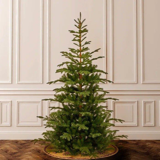 7.5' Artificial Spruce Christmas Tree – Lush PVC Branches, Metal Stand - Christmas Trees USA