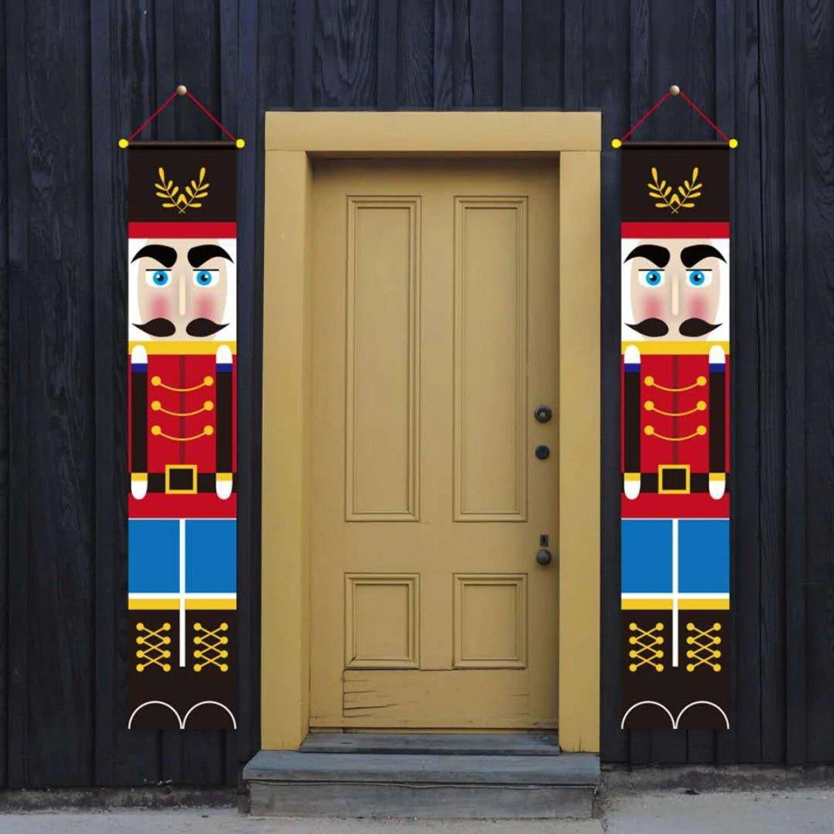 Christmas Door Banner - Nutcracker Soldier - Christmas Trees USA