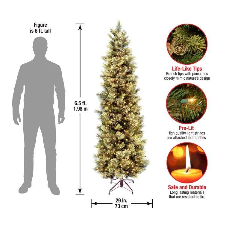 Carolina Pine Green Artificial Christmas Tree With LEDs - Christmas Trees USA