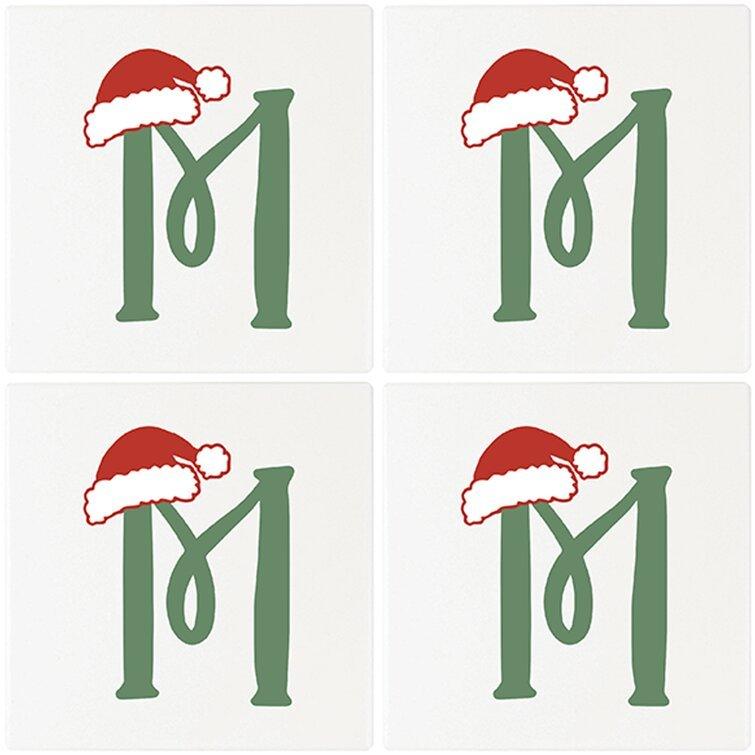 Ceramic Santa Hat Coaster - Christmas Trees USA