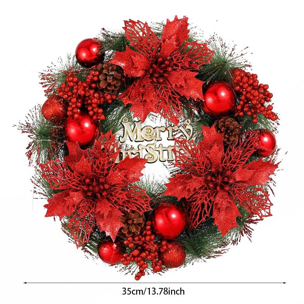 Christmas Decoration Wreath Pine Cone Hanging - Christmas Trees USA