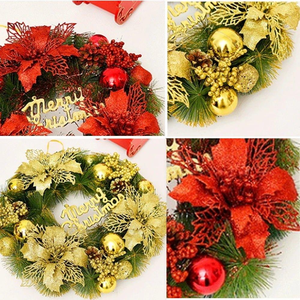 Christmas Decoration Wreath Pine Cone Hanging - Christmas Trees USA