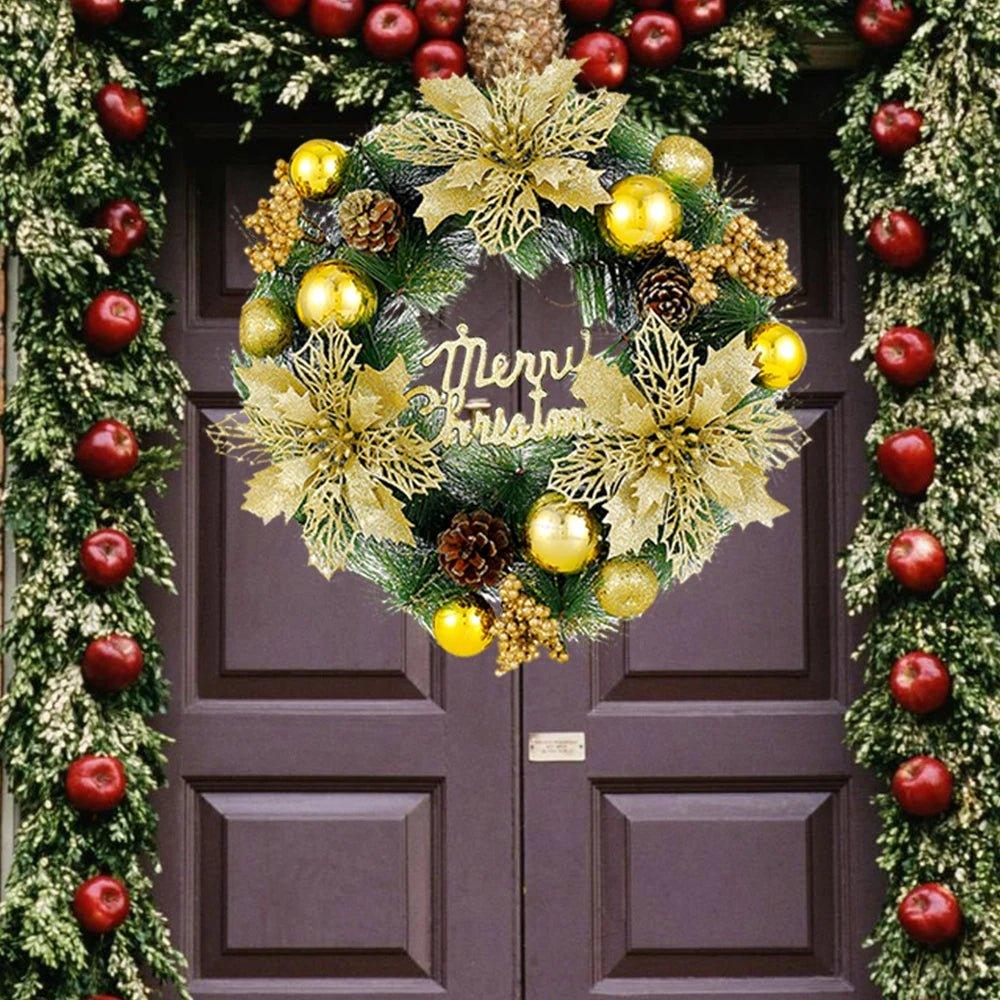 Christmas Decoration Wreath Pine Cone Hanging - Christmas Trees USA