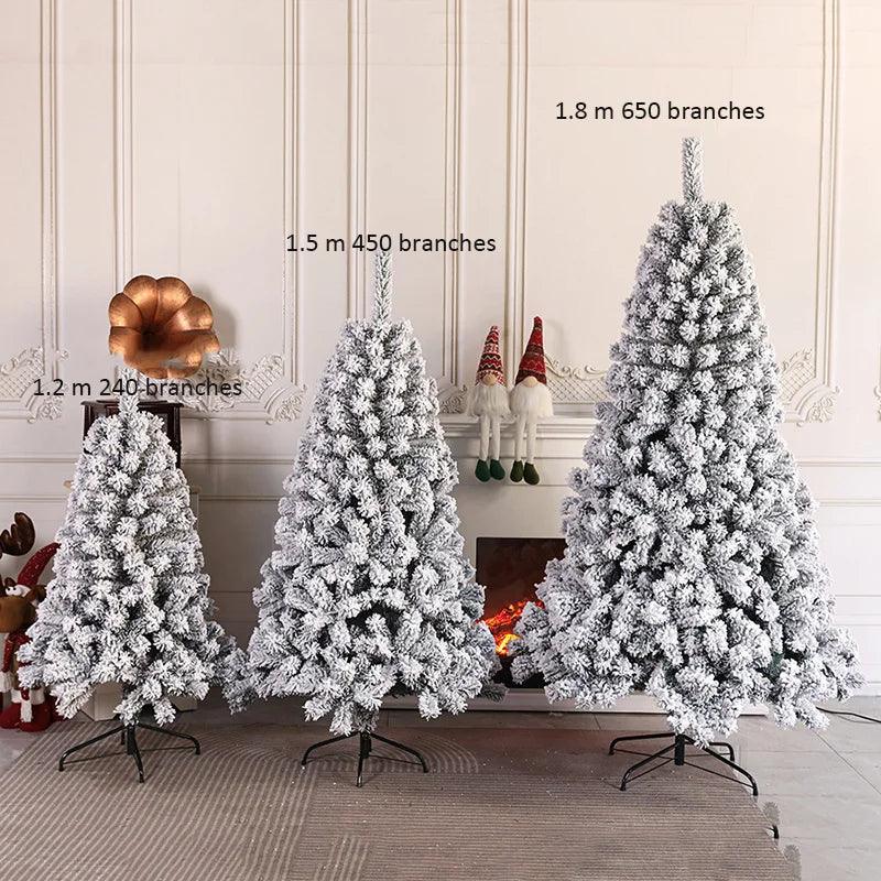 Christmas White Snowflake Flocking Christmas Tree
