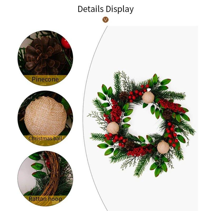 Artificial Green Leaf Wreaths Christmas Decorations - Christmas Trees USA