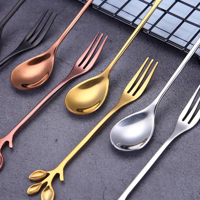 Christmas Tableware Set Stainless Steel Dinnerware