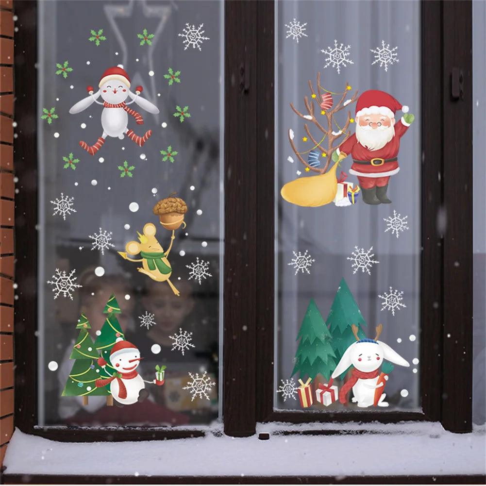 2-Piece Santa Christmas Window Decal Set