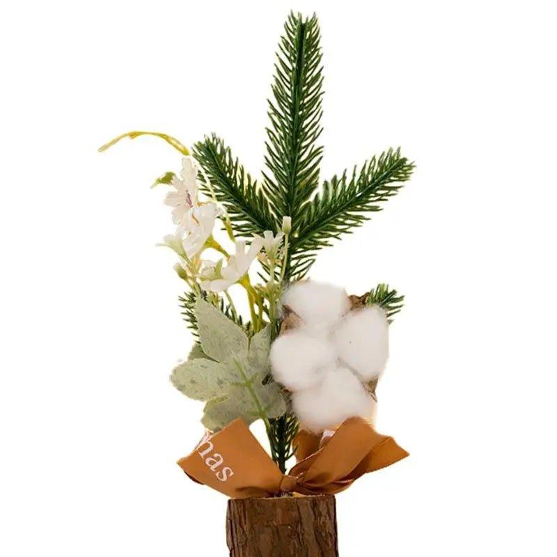 Artificial Plastic Plant Ornaments Mini Christmas Tree - Christmas Trees USA