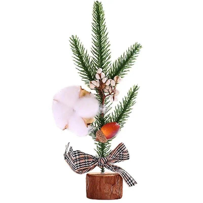 Artificial Plastic Plant Ornaments Mini Christmas Tree - Christmas Trees USA