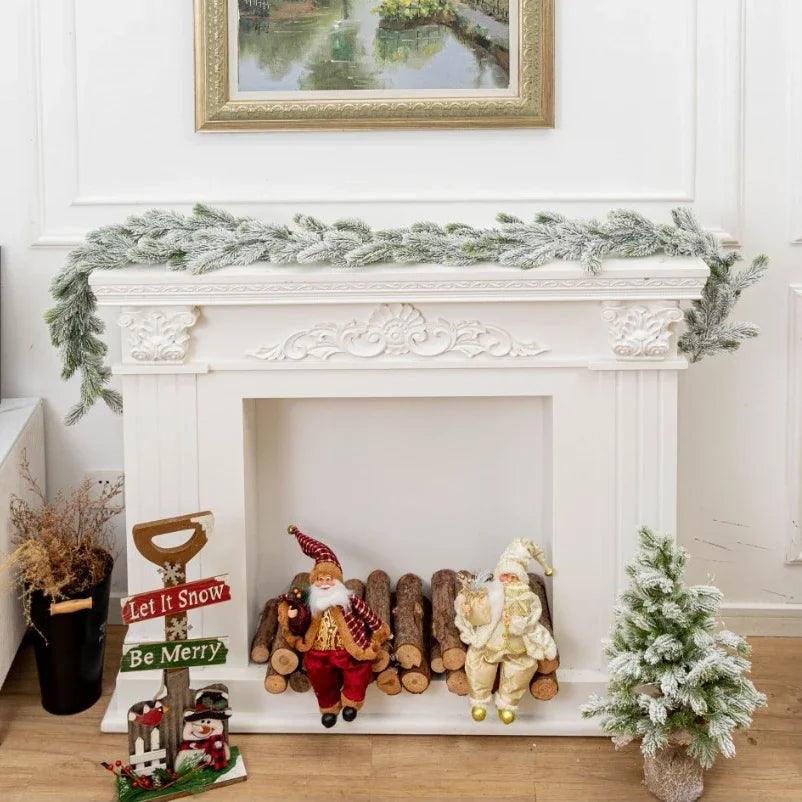 Christmas Pine Vine Garland with LED Decor