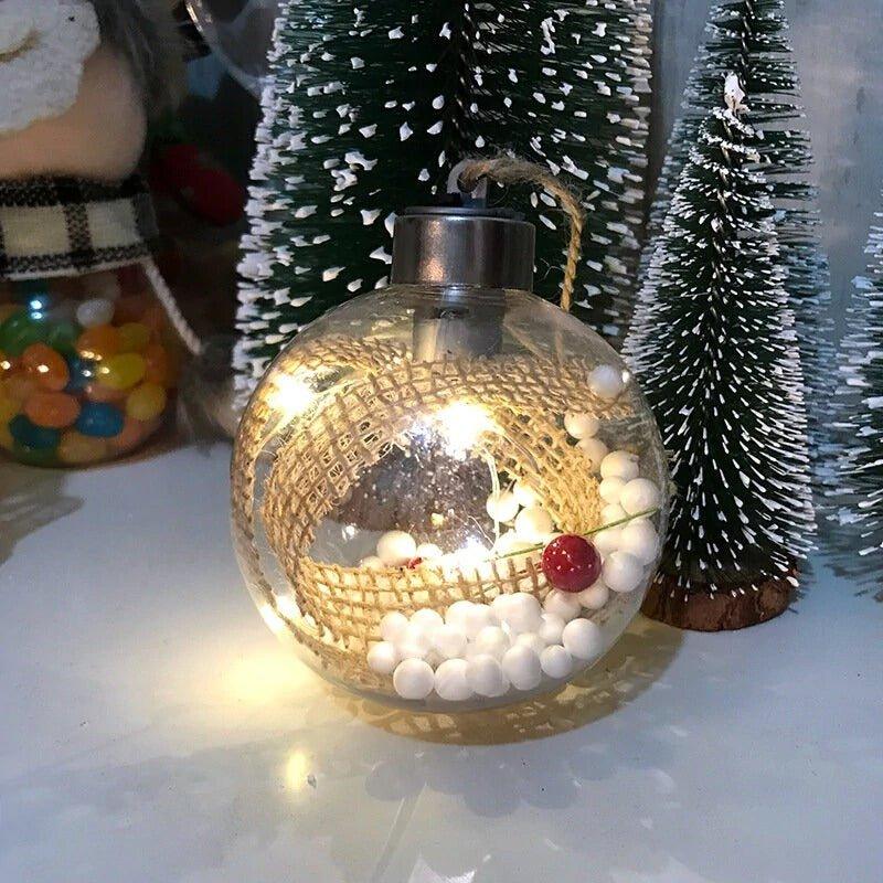 Christmas Hanging Ball Transparent LED Luminous Night Light - Christmas Trees USA