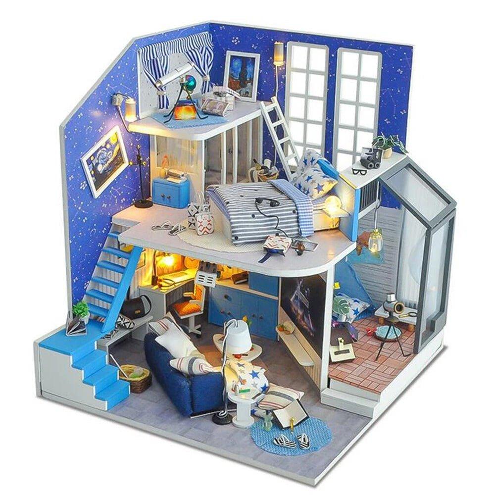 Christmas Decoration DIY Wooden Doll Houses Miniature Kit - Christmas Trees USA