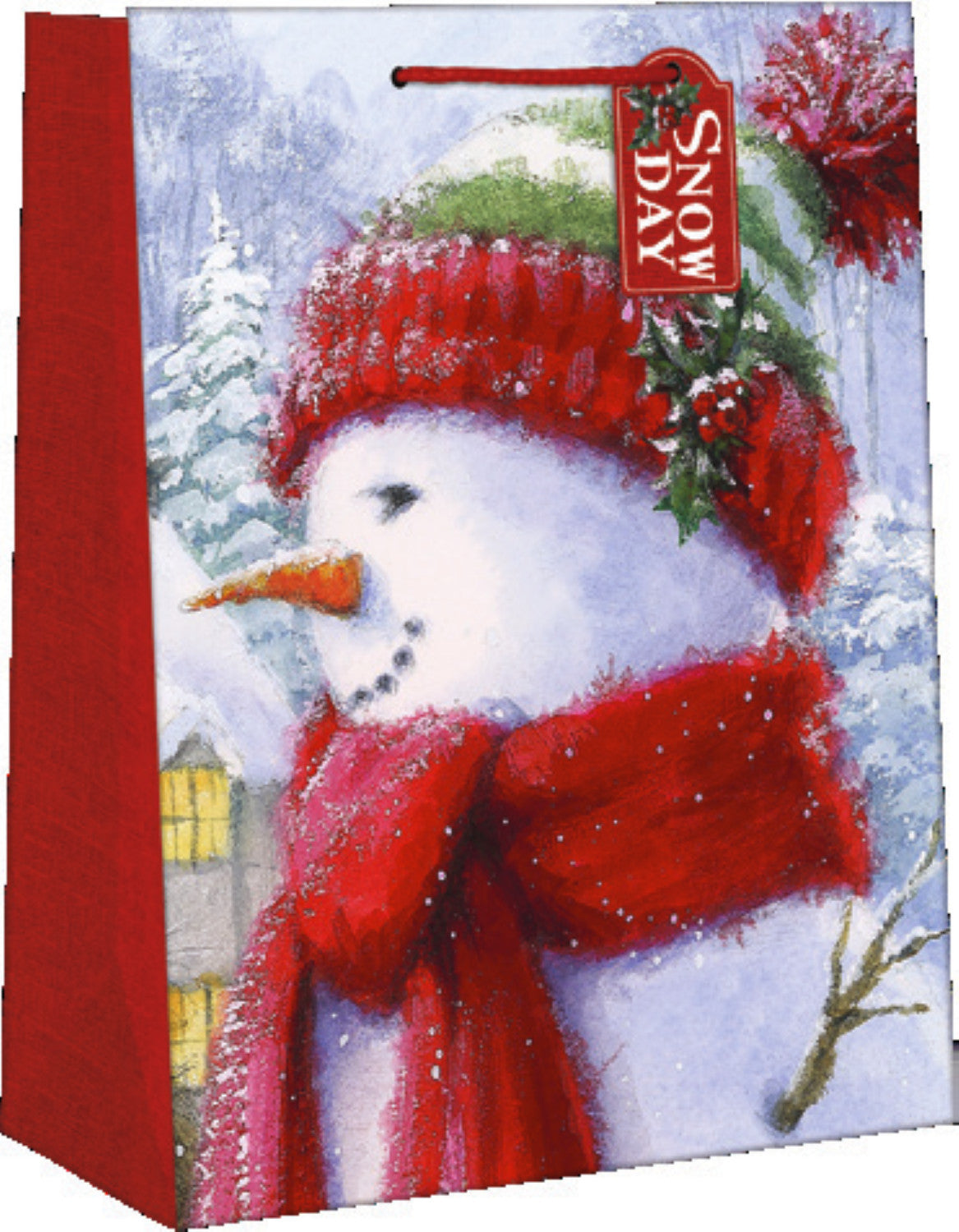 Traditional Large Christmas Gift Bag - Snow Day