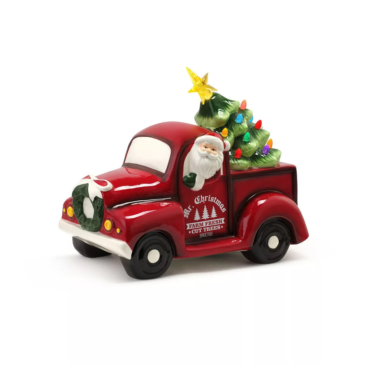 Mr. Christmas Lit Ceramic Truck with Tree