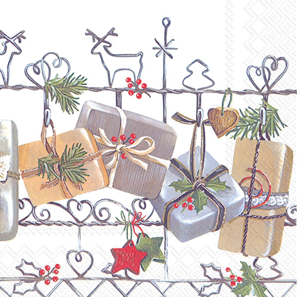 Christmas Trellis Cocktail Napkin