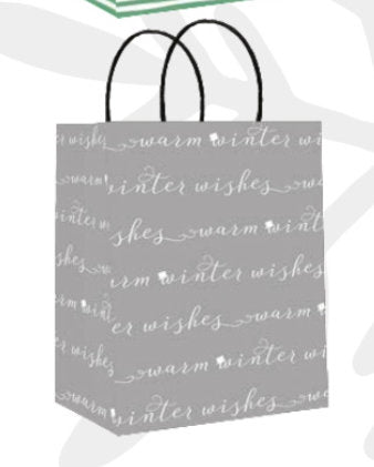 Kraft Large Christmas Gift Bag - Warm Winter Wishes