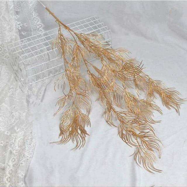 Artificial Golden Palm Leaves For Christmas Wreath - Christmas Trees USA