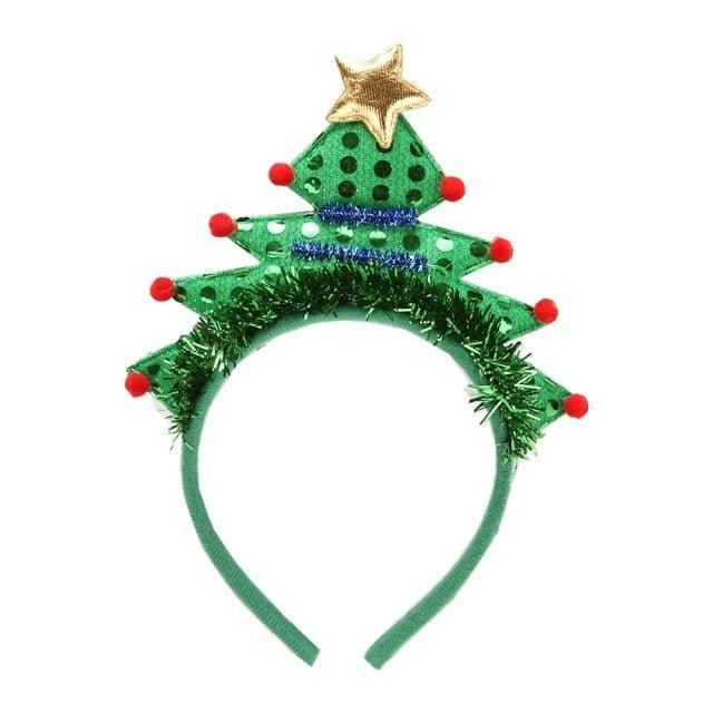 Blinking Green Christmas Tree Headband - Christmas Trees USA