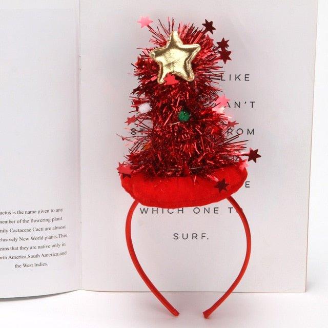 Blinking Green Christmas Tree Headband - Christmas Trees USA