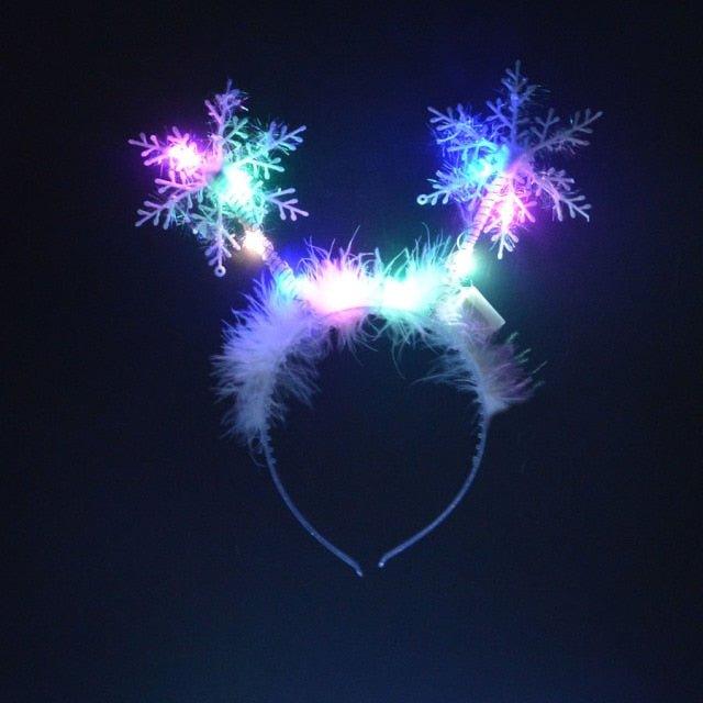 Blinking Green Christmas Tree Headband - Christmas Trees USA