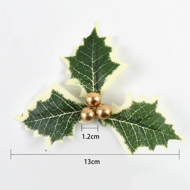 Christmas Artificial Leaves With Berry Stamen DIY Garland - Christmas Trees USA