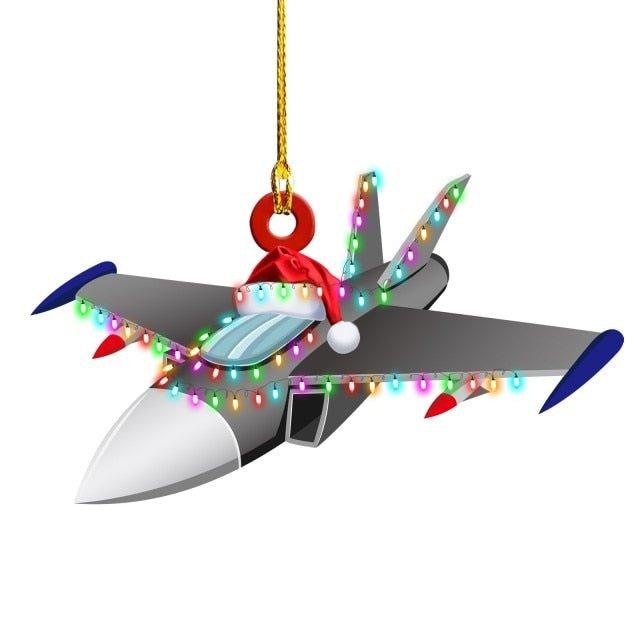 Christmas Hanging Aeroplane, Rocket - Christmas Trees USA