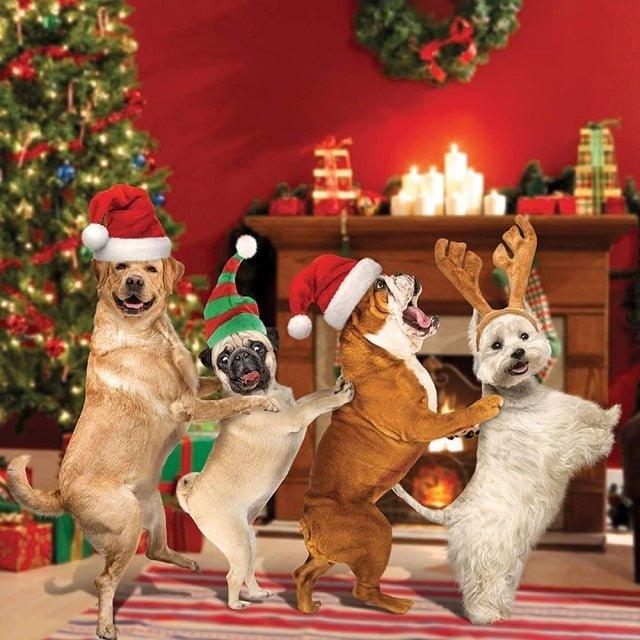 Awesome 5D Christmas Dog Diamond Painting - Christmas Trees USA