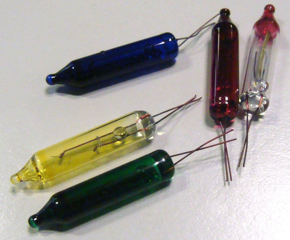 Pack Of 5 Multi-Color Mini Christmas Replacement Bulbs - 2.5 Volts