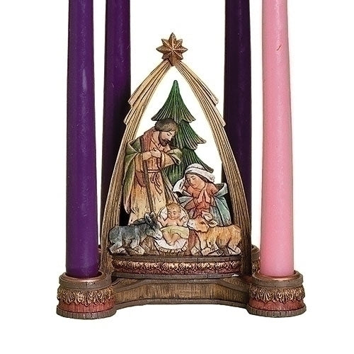 Nativity with Arch Christmas Advent Candleholder