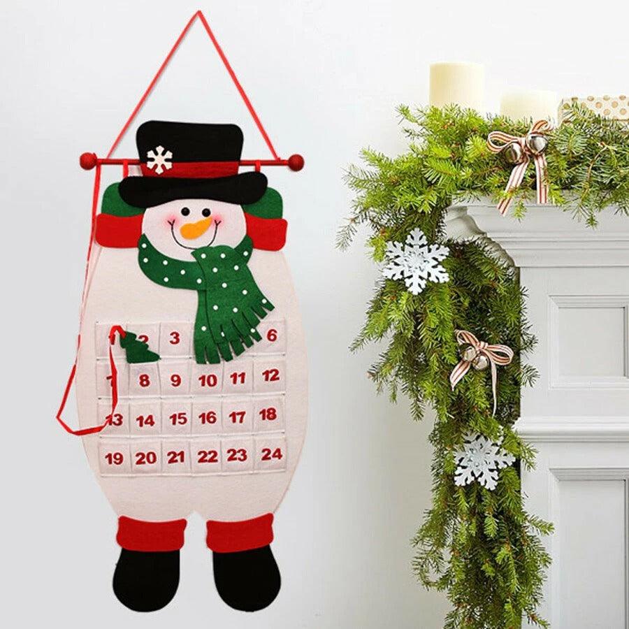 Santa Claus Shaped Advent Calendar Craft