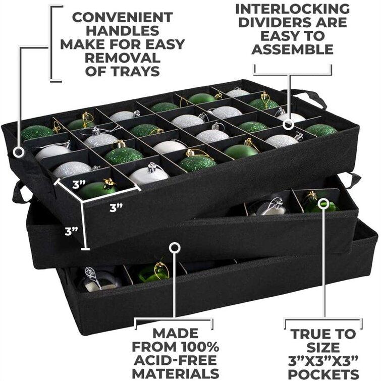 10'' H x 26'' W x 15'' D Christmas Ornament Storage - Christmas Trees USA