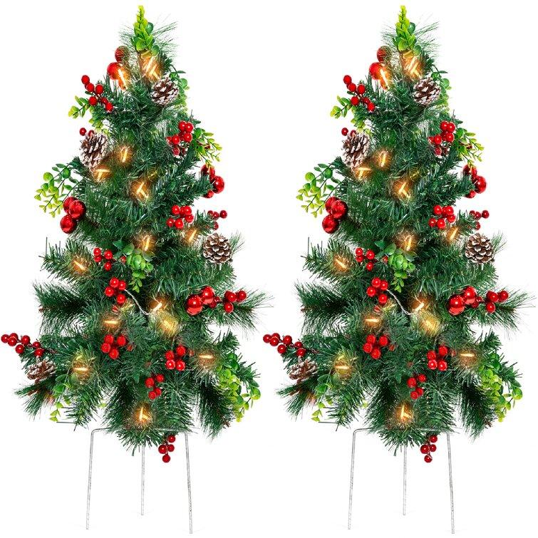 Green Pine Artificial Christmas Tree With Lights