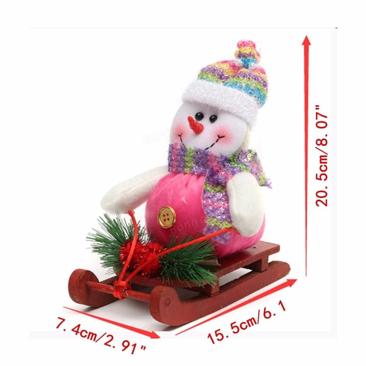 Christmas Snowman Sledding Christmas Party Decor