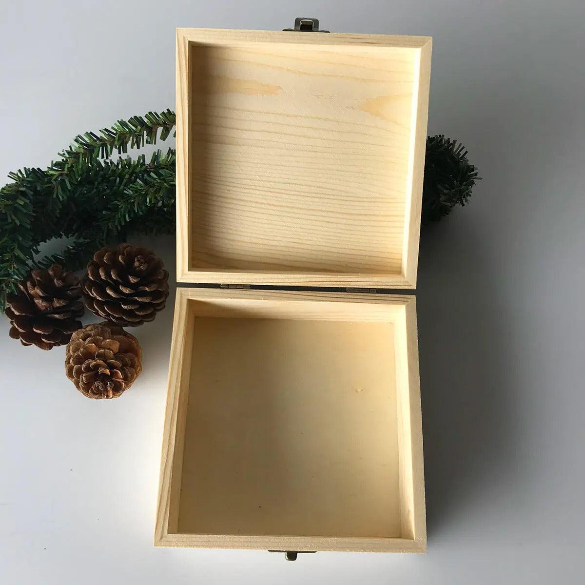 "Christmas Eve Box Engraved Wooden Decoration – Holiday Gift Storage Box | Christmas Trees USA"