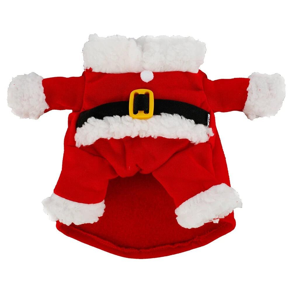 Christmas Pet Dog Costumes with Hat Funny Santa Claus Costume