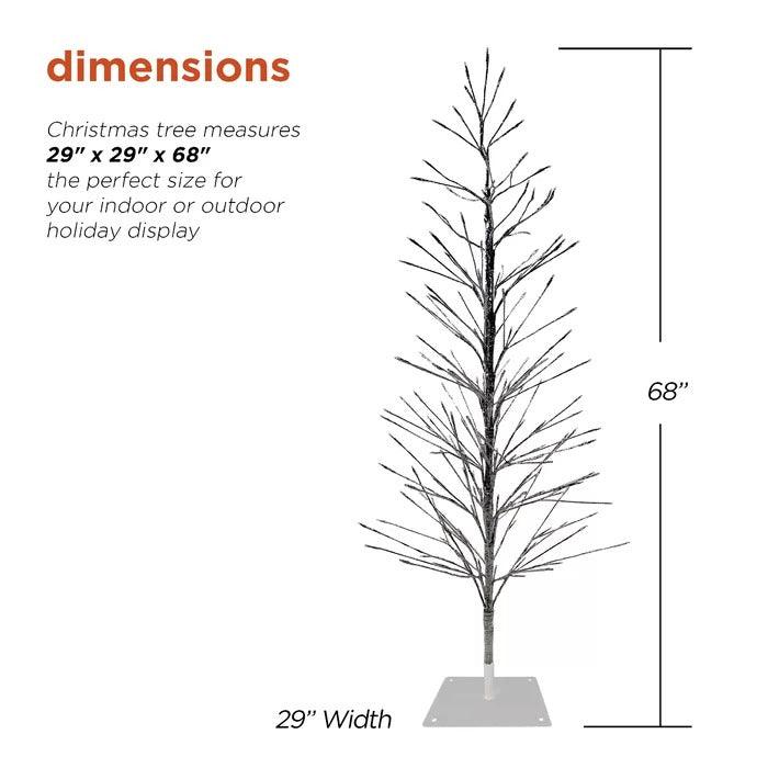 60" Lighted Artificial Cedar Christmas Tree with Multicolored LED Lights & Tree Stand - Christmas Trees USA