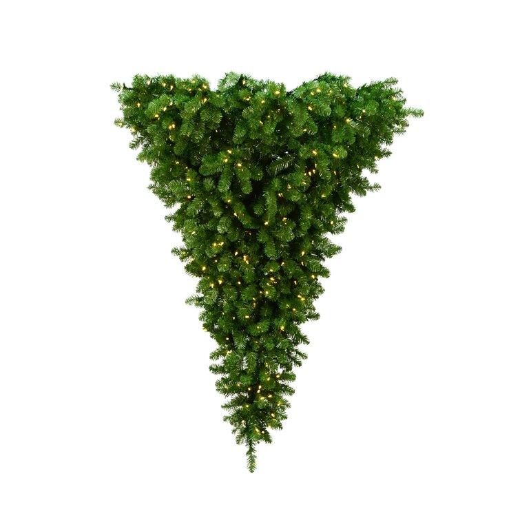 Green Upside Down Artificial Christmas Tree With 600 LED Lights