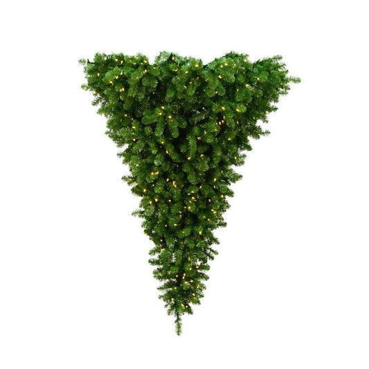 Green Upside Down Artificial Christmas Tree With 600 LED Lights