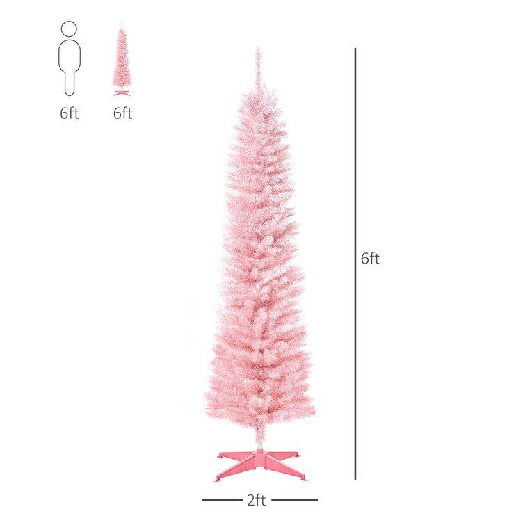 Slender Pink Cashmere Christmas Tree 6' H