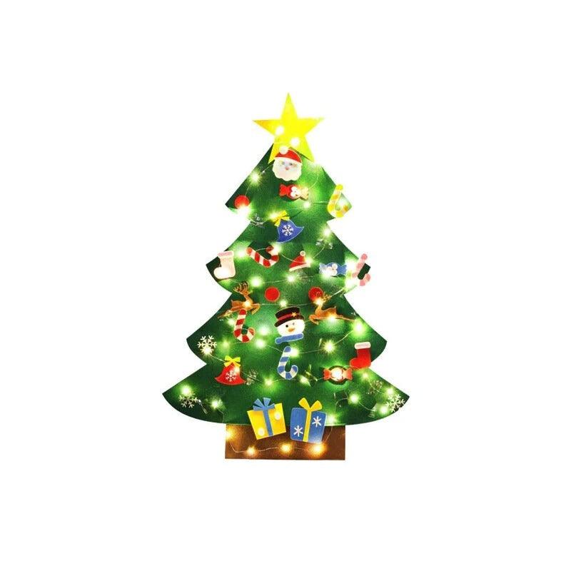 DIY Felt Christmas Tree with LED Lights - Holiday Decoration
