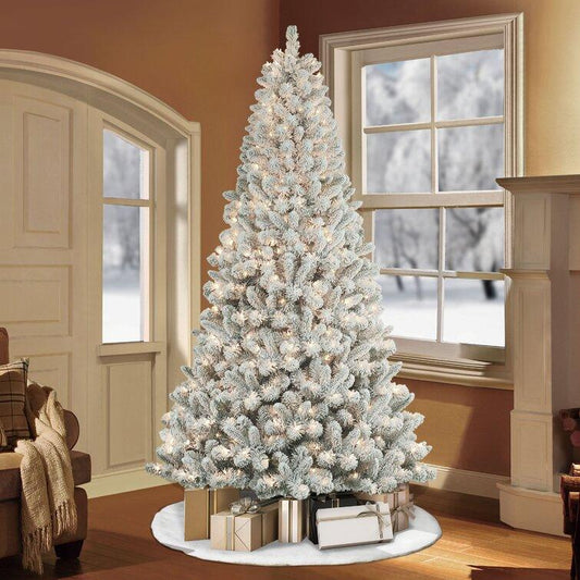 Green Pine Frosted Christmas Tree with 500 Lights 7'6" H