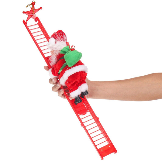 Christmas Santa Claus Climbing Ladder with Music