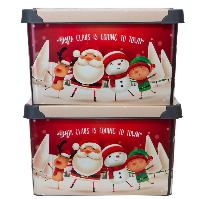Christmas Gift Storage Tote Bins - Stackable & Durable Storage | Christmas Trees USA