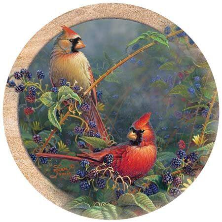Cardinal Sandstone Coasters - Absorbent & Stylish | 4-Pack