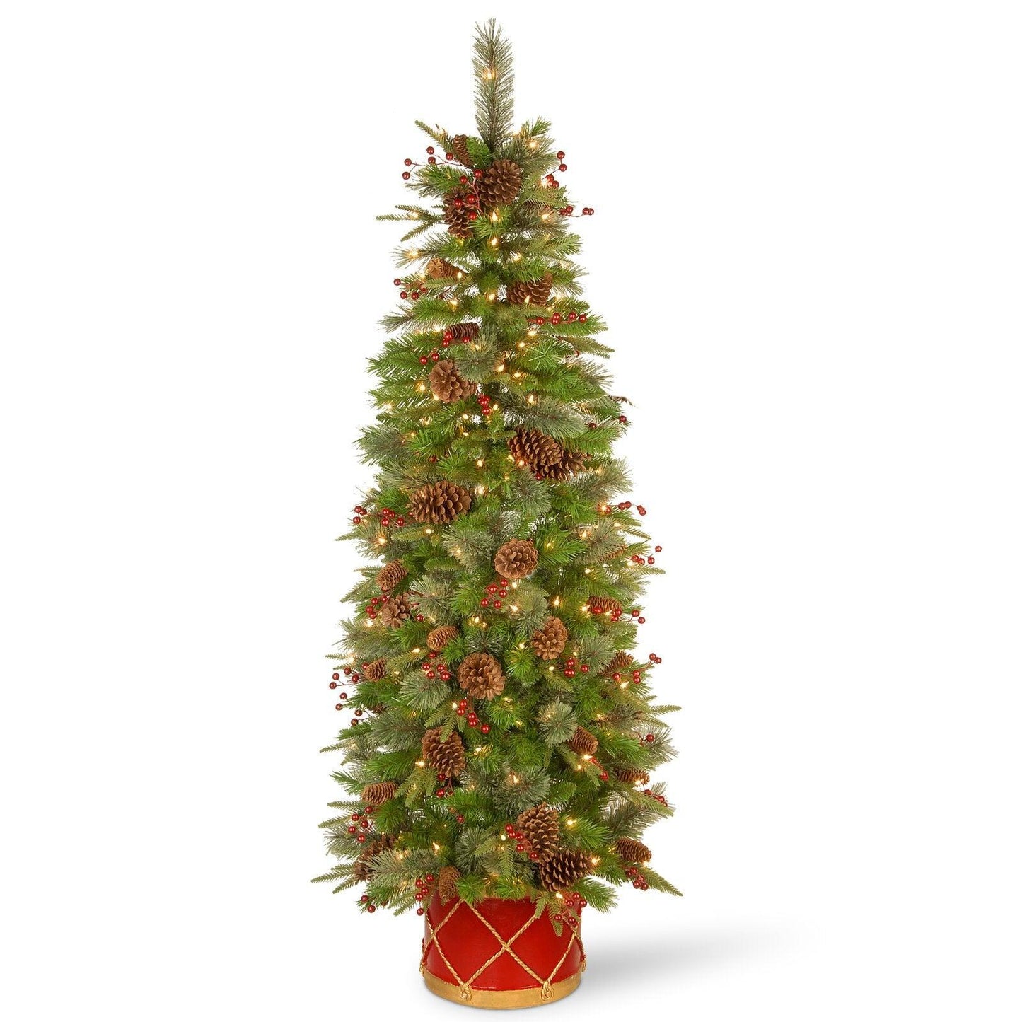 Colonial 6' Green Artificial Christmas Tree with 200 Clear/White Lights