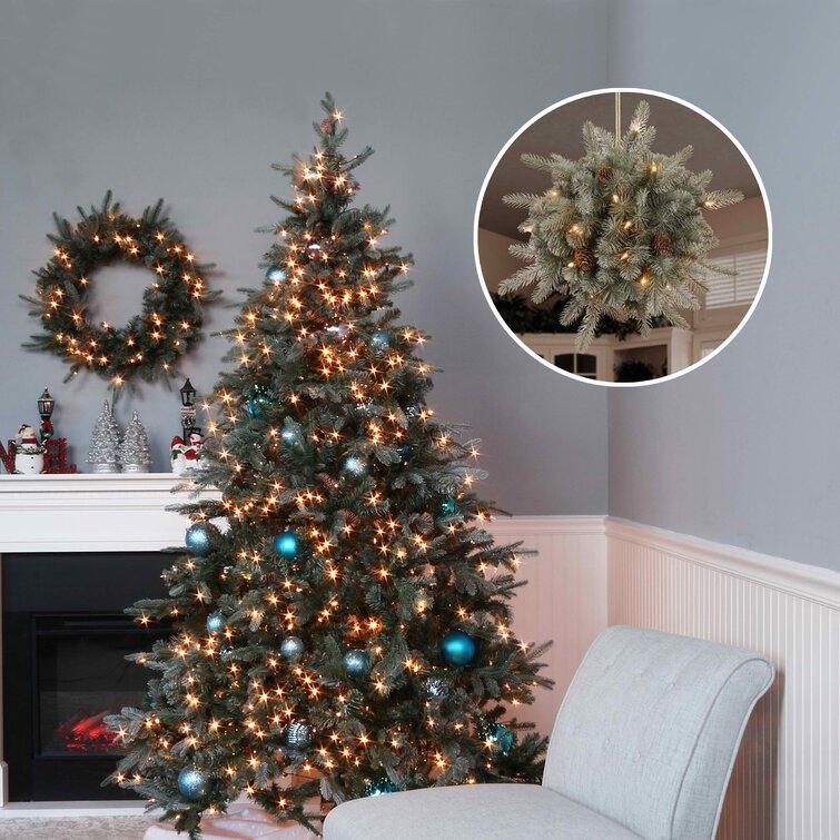 Customizable Christmas Tree & Greenery Set Frosted Arctic Spruce with