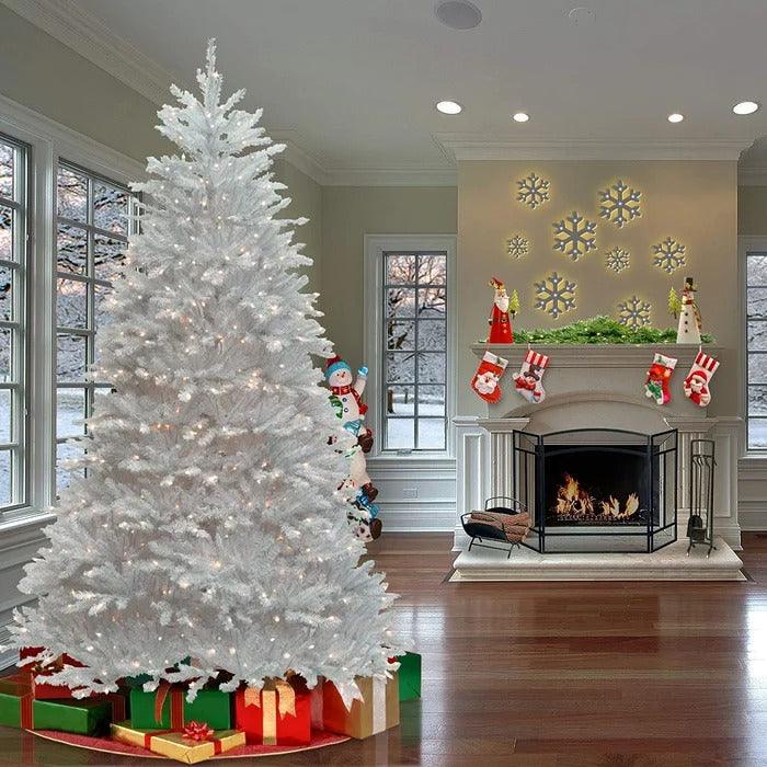Dunhill Fir 90'' Lighted Artificial Fir Christmas Tree