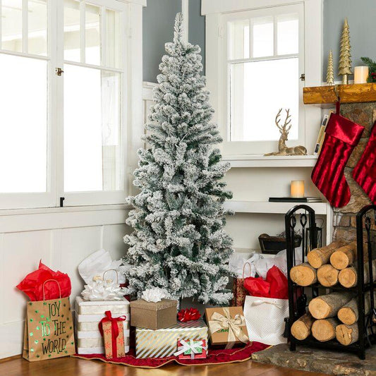6' Flocked Pine Artificial Christmas Tree